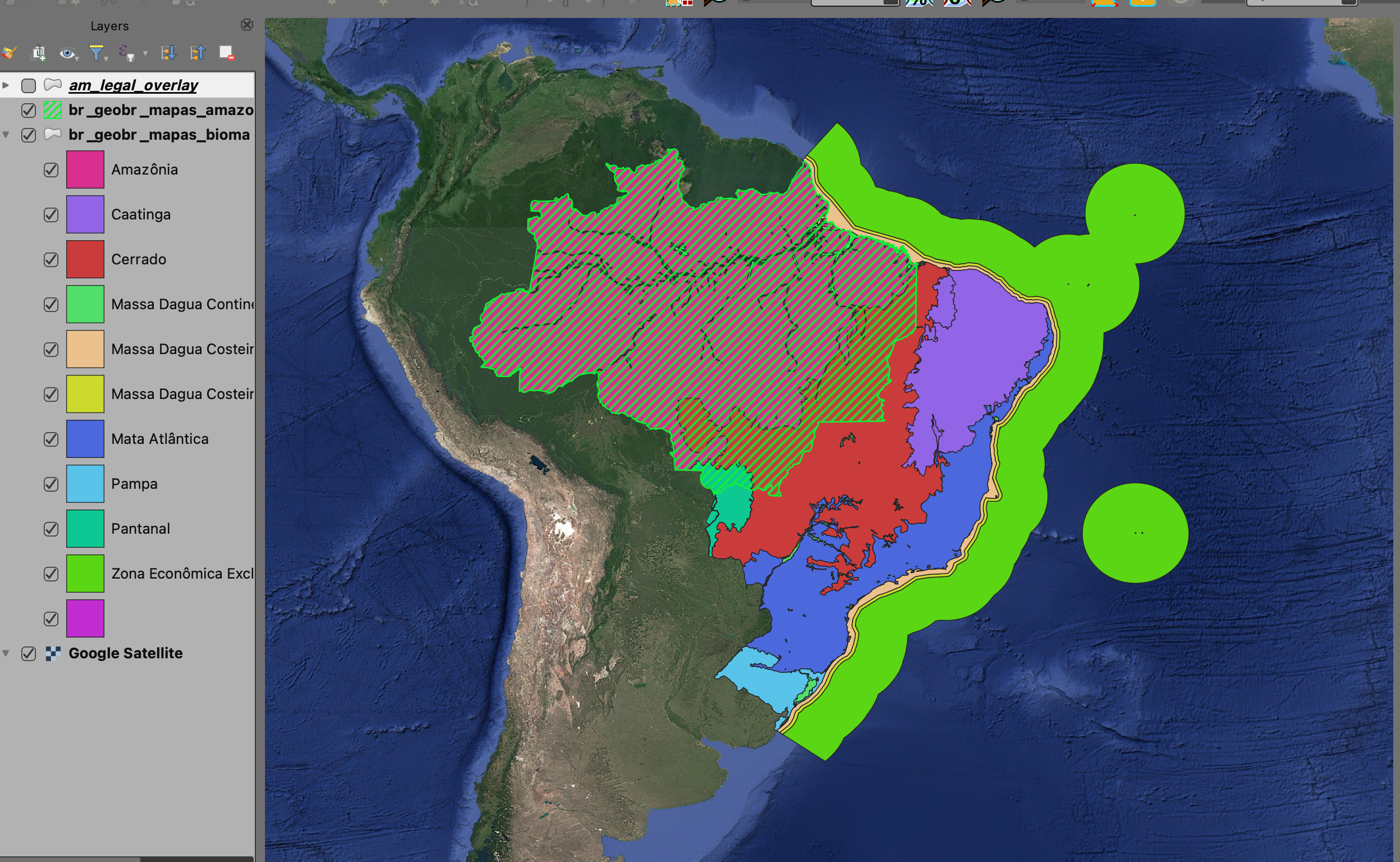 Overlapping areas